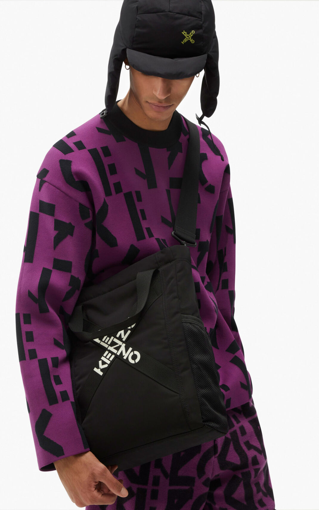 Kenzo Sport Tote Bag Black For Womens 8165IRPUF